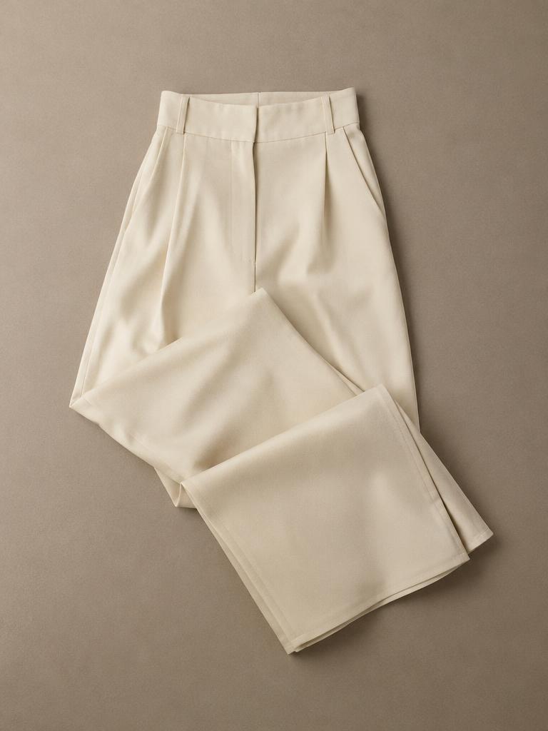 Pleated Wide-Leg Trousers by Sample · Mango